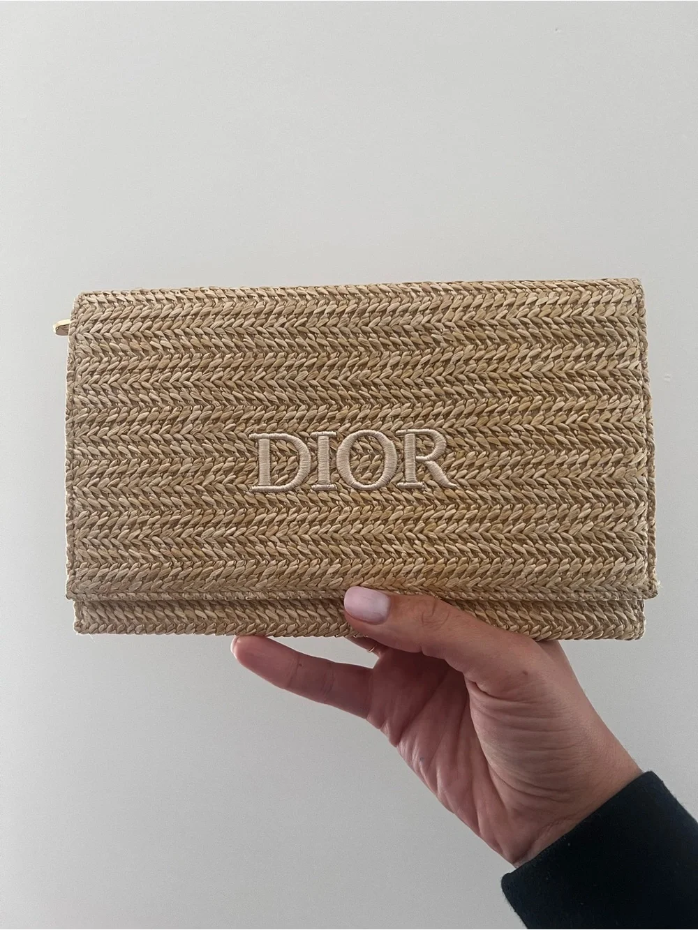 Dior Raffia clutch